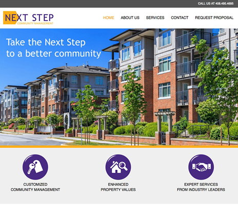 HOA Management website for a bay area company